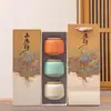 Tetería de Gres Tetería Cerámica Caja de Té Pequeña Caja de Almacenamiento Mini Portátil Lata Sellada Regalo para el Hogar Logo