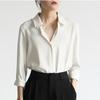 Nueva Camisa Francesa de Satén para Mujer 2026, Top Holgado Versátil, Estilo Elegante para el Trabajo