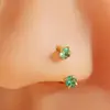 Joyería de Plata con Circonita Cruzada Europea y Americana para Nariz, Accesorios Populares de Lujo Ligero para Nariz en Amazon, Acero Inoxidable Venta al por Mayor de Comercio Exterior para Mujeres