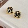 Pendientes Asimétricos con Estampado de Leopardo Retro para Mujer, de Alta Gama, Únicos y Elegantes, Pendientes Geométricos de Rombo, Pendientes, Pendientes de Lujo Accesible