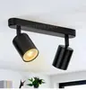 Foco de superficie para el hogar, ángulo ajustable, de una cabeza, de múltiples cabezas, para pasillo, pasillo, iluminación de cuadros, no requiere agujero, para vestidor, sin luz principal