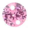 Agujero Doble Redondo Circonita Cúbica Zirconia Piedra Suelta Perforada con Agujeros Pendientes Blancos Coloridos Colgante Collar Pulsera de Cuentas Sueltas para Manualidades