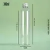 Suministros del Fabricante Botellas de Plástico con Tapa de Aluminio Transparente para Mascotas, Botellas Vacías Cilíndricas, Botellas Dosificadoras para Polvo y Líquido, Botellas con Tapa de Aluminio de Rosca