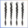 Peluca Trenza Cola de Caballo Femenina Natural Trenza Boxeadora Peluca Twist Trenza Larga Popular Sexy Peluca de Doble Cola de Caballo