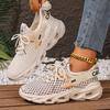 Sapatos Femininos Atacado, Novos Tênis Esportivos Casuais de Verão, Malha Fly-Woven, Respiráveis, Leves, Sola Macia, Sapatos Versáteis com Cadarço
