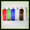 Botella PET de hombro plano con tapa de aluminio de 250 ml botella de rocío puro botella de plástico para tónico botella de leche de esencia botella de solución para el cuidado