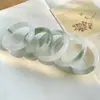 Pulseira de Jade Verde Tianshan de Xinjiang Bracelete de Seda Dourada Jade Pulseira de Jade Estilo Jovem Pulseira de Tira Larga Flor Escorrendo Venda Direta da Fábrica