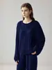Suéter de punto trenzado estilo perezoso 100% cachemira pura para mujer otoño invierno cuello redondo silueta holgada suéter de punto pullover capa base