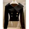 Suéter de Punto Blanco Estilo Chanel para Mujer Otoño/Invierno 2024, Moderno y Elegante, Ceñido a la Cintura, Suéter Adelgazante para Figuras Pequeñas