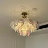 Luminária de Sala de Estar de Villa, Lâmpada de Vidro de Luxo Leve Estilo Francês Europeu, Estilo Retrô Americano, Lustre Elegante para Quarto Sala de Jantar