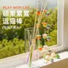 Brinquedos para Gatos, Varinhas Pegadoras para Gatos, Varetas Longas de Madeira Maciça com Guizos, Brinquedos Interativos para Aliviar o Tédio, Brinquedos para Gatos, Brinquedos para Pets