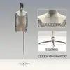 Loja de Roupas Estilo Coreano Manequim para Exposição de Roupas Manequim Feminino de Camurça Meio Corpo Suporte para Manequim Suporte de Exposição de Corpo Humano Completo
