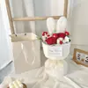 Dia dos Namorados Qixi enviar presente de aniversário para namorada buquê de rosa trançada feito à mão Dia dos Professores enviar presentes para professor