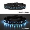 Suministros para Mascotas Cuerda Anti-Pérdida de Advertencia Nocturna Bordada Carga USB Emisor de Luz LED Collar para Mascotas Collar para Perro