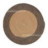 Alfombra Redonda Tejida de Cuerda de Algodón Simple Alfombra Redonda Tejida Estilo Retro Japonés Alfombrilla Decorativa para Mesa de Café Dormitorio Mesita de Noche Sala de Estar