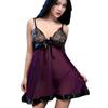 Venta al por mayor de fábrica tirantes talla grande falda de pico profundo ropa interior sexy para personas con sobrepeso encaje de comercio exterior ropa interior sexy camisón 4541