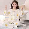 Pijama infantil para primavera y otoño, algodón nube manga larga estilo princesa para niñas, nuevo estilo dulce 2026 para niños mayores, ropa de casa de verano