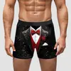 Aliexpress Amazon Regalo Navideño Transfronterizo Año Nuevo Ropa Interior para Hombre Pantalones Cortos de Seda de Leche de Cintura Media Alta Elásticos Transpirables