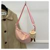 Bolsa de dumplings artística de Otoño e Invierno, a la moda, versátil, estilo coreano, simple, nueva, de celebridad de Internet, para mujer, de hombro, bandolera