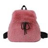 Bolsa Pequena Estilosa Versátil Estilo Ins Feminina 2024 Inverno Nova Mochila Fashionável Bolsa de Pelúcia Fofa