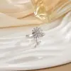 Anillo Giratorio Personalizado para Mujer con Circonita Microincrustada, Elegante y Fresco, Sensación de Alta Gama, Joyería Versátil de Anillo Redondo Full Diamond