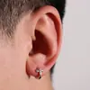 Brincos de Argola Pequenos com Cruz, Estilo Nicho Retrô Europeu e Americano, Banhados a Ouro 18K em Prata de Lei 925, Para Empilhar, Unissex