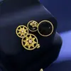 Astrolabio Personalizado Redondo Doble Brújula Octagonal Estrella Ocho Cuentas de Astrolabio Uno Dos-Uso Pendientes Franceses Pendientes de Astrolabio