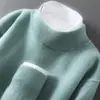 25 Estilos Nuevos de Suéteres 100% Lana Pura para Hombre, Suéteres de Punto Pulóver de Cuello Alto, Suéteres Casuales de Cachemir de Corte Holgado