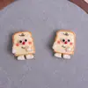 Homem Biscoito Desenho Animado Fofo Brinquedo de Comida Resina DIY Capa de Celular Casa de Boneca Adereço de Cabelo Grampo de Cabelo Buraco de Patch Acessórios para Sapatos