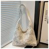 Bolsa feminina artística, bolsa de pano tipo vela preguiçosa, bolsa tipo borboleta, bolsa de mão fashion para estudantes, bolsa de ombro casual de grande capacidade