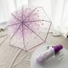 Guarda-chuva Dobrável Estilo Coreano Fofo Fofo Deusa Estilo Coreano Estilo Fresco Simples Estilo Mori 30% Flor de Cerejeira Japonesa Guarda-chuva Transparente