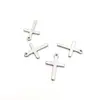 Colgante de cruz de acero inoxidable para hacer tú mismo etiqueta de cruz brillante accesorios para manómetros accesorios de joyería de acero inoxidable