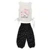 Conjunto de Chaleco de Dibujos Animados de Moda de Verano para Niñas, Atuendo de Verano para Bebés Niñas, Conjunto de Dos Piezas Anti-Mosquitos, Lindo, Casual y Dulce