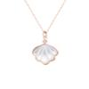 Collar de concha de plata de ley S999 para mujer, estilo ins simple, viento frío, colgante de concha plateada, accesorios, cadena para la clavícula, venta al por mayor