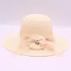 Sombrero de Verano para Mujer para la Costa Sombrero de Sol para Vacaciones Sombrero de Playa Sombrero de Paja de Ala Ancha para Viajes al Aire Libre Moda Coreana Sombrero de Sol
