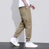 Nuevos Pantalones Harem Sueltos con Cordón, Patchwork Elástico en la Cintura, para Primavera y Otoño, de Marca Moderna, Ropa de Trabajo Deportiva Casual para Hombre