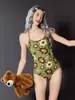 Trajes de Baño de Natación de Competición al por Mayor para Mujeres, Lindos y Modernos de Dibujos Animados Profesionales de Competición de una Pieza Triángulo Trajes de Baño de Entrenamiento para Estudiantes en Piscinas