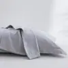 Fundas de almohada de algodón 100% cepillado 48x74 cm, juego de dos, fundas para cojines de algodón puro para adultos, tamaño grande 50x80 cm, pieza única