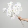 Flores artificiais para casamento: dália de 3 cabeças, arranjo para corredor de salão de casamento, decoração de parede de flores de fundo, vitrine, paisagismo externo