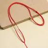 Collar Fino para Adulto Cuerda Roja Colgante Cuerda Roja Tejido a Mano DIY No se Desvanece Cordón para Cuello Clavícula