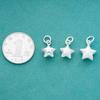 Nuevo S925 Plata Esterlina Chiang Mai Hecho a Mano Plata Lisa Cepillada Colgante de Estrella de Cinco Puntas Colgante de Estrella Accesorios de Plata DIY