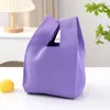 Bolsa de Regalo de Mano de Color Sólido Bolsa de Regalo para Dulces Bolsa Tejida Simple Bolsa Ins Bolso Explosivo Bolsa Tejida Versátil