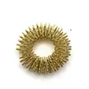 Suministro transfronterizo anillo masajeador de dedos anillo de masaje para dedo dorado plateado se puede seleccionar