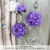 Lichia Rosa de Três Cabeças com Folhas, Buquê Falso Simulados, Flores de Casamento, Enfeites de Flores Artificiais de Seda de Alta Qualidade, Flores Decorativas para Sala de Estar