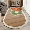 Alfombra de noche resistente a las manchas, sencilla, con flores pequeñas, a prueba de frío, cálida, tipo cachemira, manta de noche, para uso doméstico, resistente al desgaste, fácil cuidado, manta para ventanal
