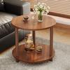 Mesa auxiliar pequeña vintage, mesa redonda pequeña extraíble, mesa de centro, sala de estar, hogar, apartamento pequeño, mesita de noche sencilla, estante de almacenamiento