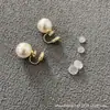 Shijia Zhenduo clip de orelha pérola cinza mescla sem furo feminino brincos de pérola de alta qualidade brincos clip de orelha pérola bobina de mosquito