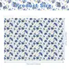 Wx017 Flor Azul Pera da Neve Papel 17g Flor Presente Doce Papel de Embrulho à Prova de Umidade Flor de Tinta Decorativo Papel Pera da Neve