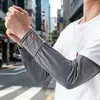 Mangas de Seda Helada para Protección Solar de Verano, Estilo Largo, Talla Grande, Mangas Largas Sueltas para Hombre, Estilo Delgado Oversize, Mangas para Ciclismo de Verano