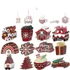 Decoraciones Navideñas de Madera Prehechas Transfronterizas, Decoraciones Navideñas de Mesa, Adornos Colgantes, Accesorios para el Ambiente del Árbol de Navidad